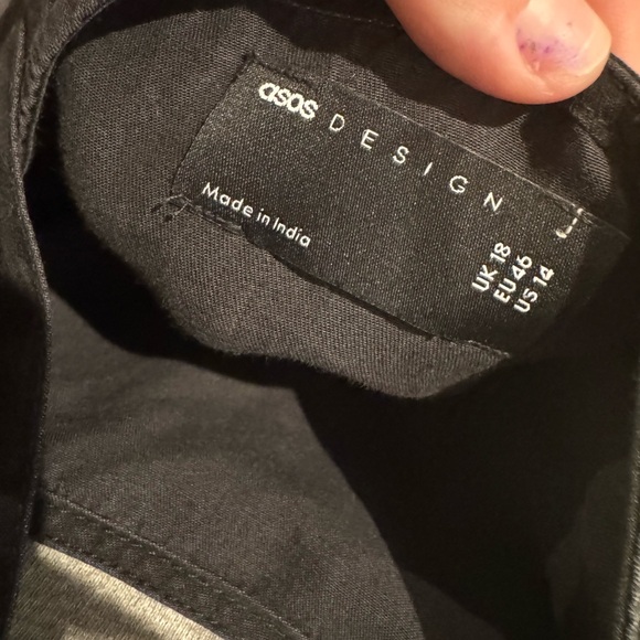 ASOS Black Maxi Dress with Puff Sleeves - Picture 3 of 3